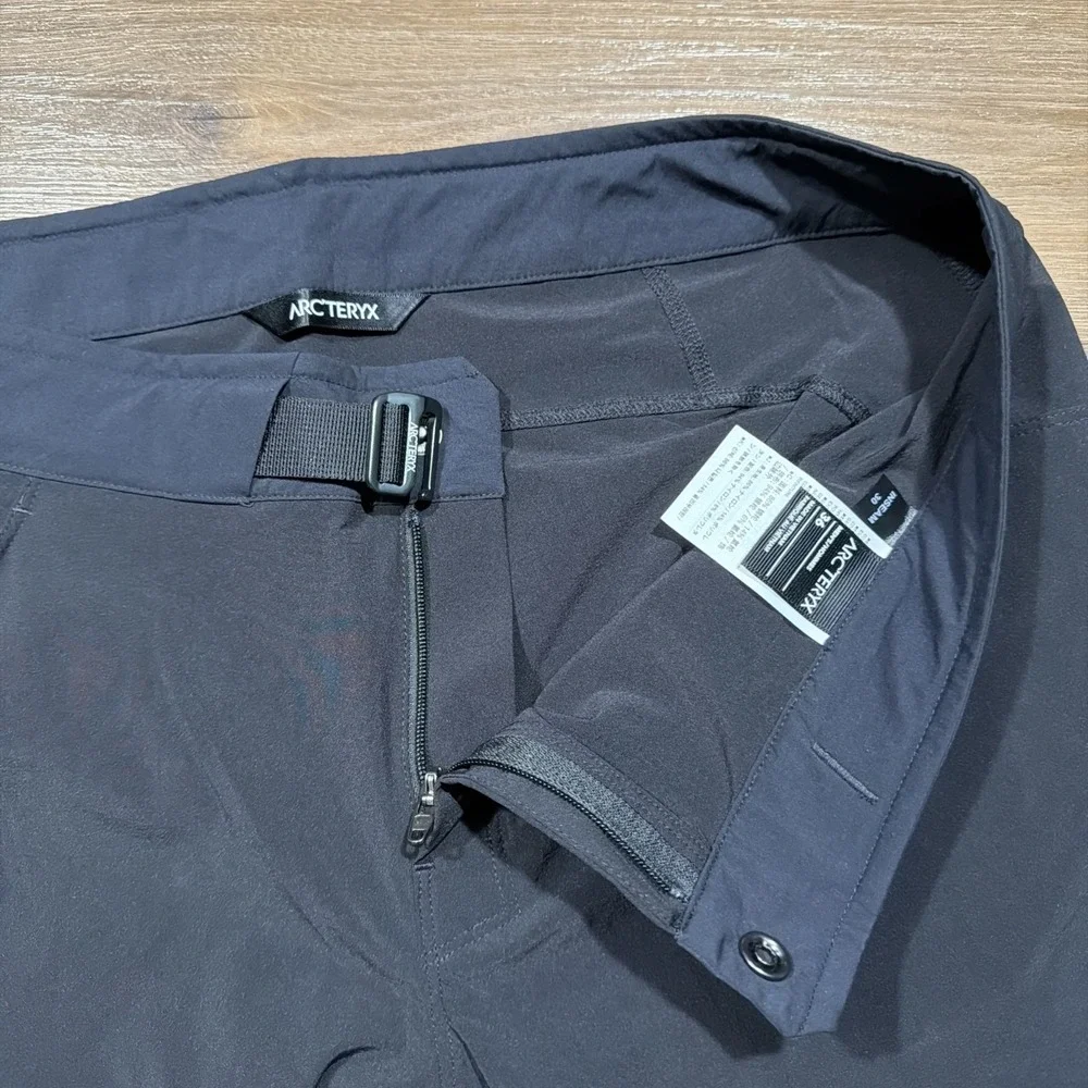 NEW Arcteryx Lefroy Pant Men 36x30 Black Lightweight Nylon Stretch Hiking Cargo